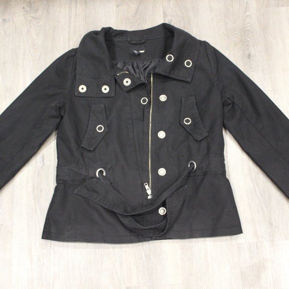 H&M Jackets & Blazers - H&M Black Women's Jacket With Silver Buttons